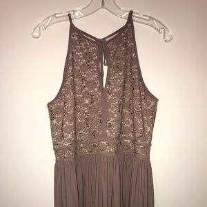 Taupe Prom Dress